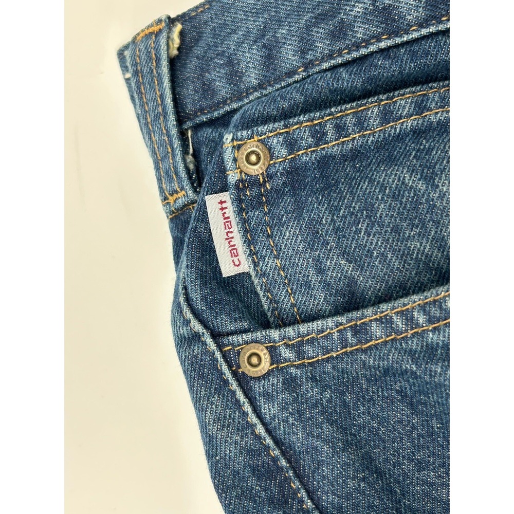 Carhartt Jeans Leather Tag Traditional Fit Medium Wash‎ RN# 14806 Size 40x30